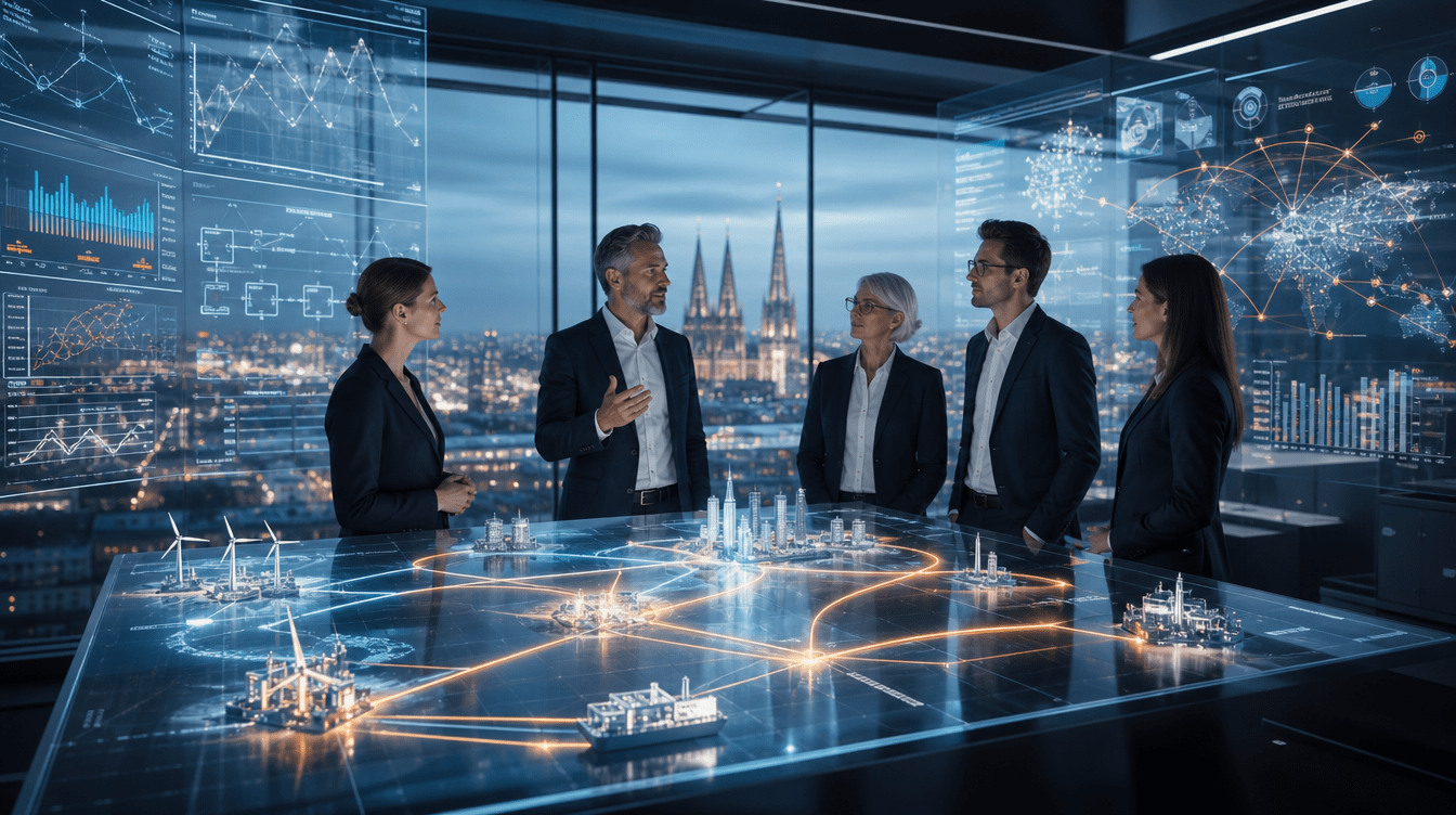 Strategisches Management komplexer Geschäftsmodelle mit digitaler Unternehmenssteuerung, moderner IT-Architektur und datengetriebenen Geschäftsprozessen.